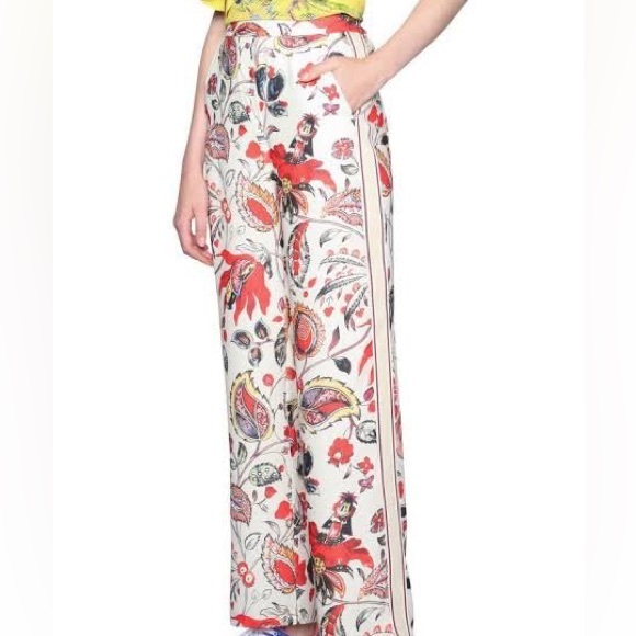 DESIGUAL Dimitri Floral High Waisted Wide Leg Pants Trousers NWT RRP$269 - Picture 7 of 16